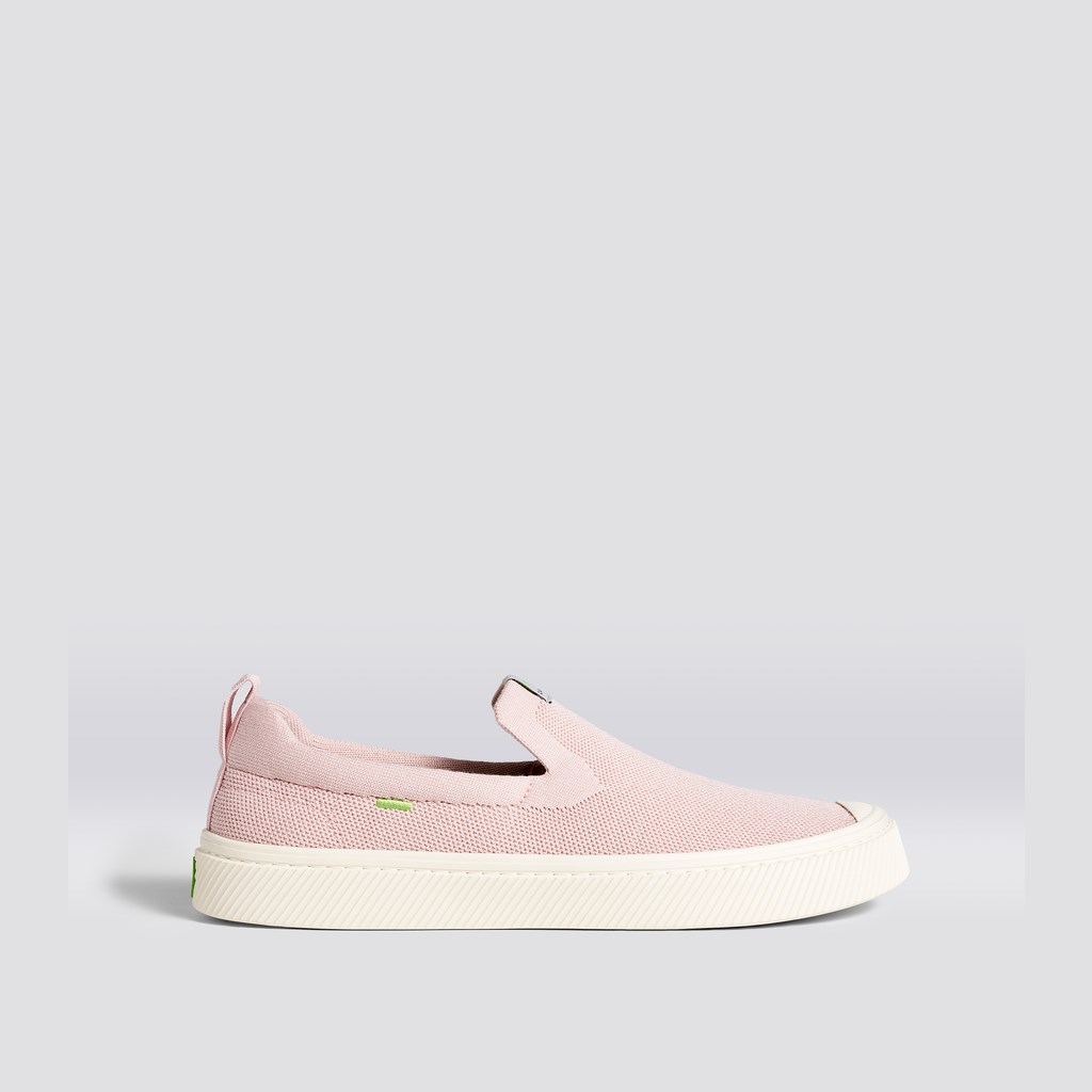 IBI Slip-On Cariuma Low Top Bamboo Weave Knit Vegan Rose Rouge Femme | ONN-4652402